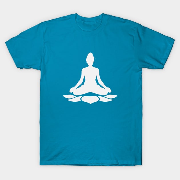 Yoga Lotus Pose T-Shirt by sewwani